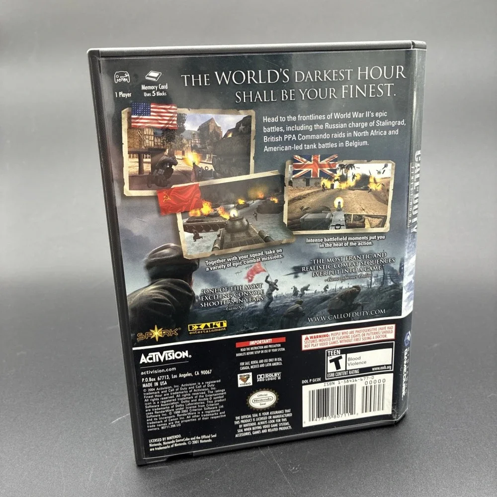 Call of Duty: Finest Hour (Nintendo GameCube, 2004) CIB